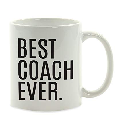 Andaz Press 11oz. Coffee Mug Birthday Gift, Best Coach Ever, 1-Pack, Christmas Present Ideas