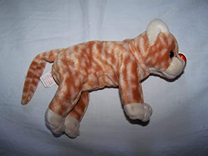 TY Beanie Baby - AMBER the Gold Tabby Cat