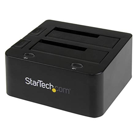 StarTech.com Dual Bay USB 3.0 (5Gbps) Hard Drive Docking Station w/UASP for 2.5" & 3.5" IDE/SATA SSD HDD Drives - Universal External Hard Drive Dock (UNIDOCKU33)