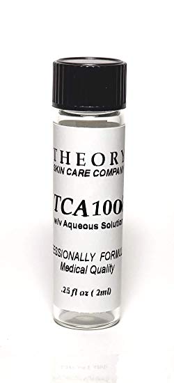 Trichloroacetic Acid 100% TCA Chemical Peel, 2 DRAM bottle, Medical Grade, Wrinkles, Fine Lines, Freckles, Scars, Age spots