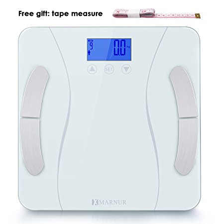  MARNUR Digital Body Fat Scale Weight Scale Bathroom Scale  with BIA Technology High-precision Sensors and Tape Measure for Body  Composition Analysis and Healthy Life  Review Analysis