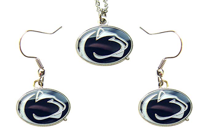 Penn State Nittany Lions Necklace and Dangle Earring Charm Set [Misc.]