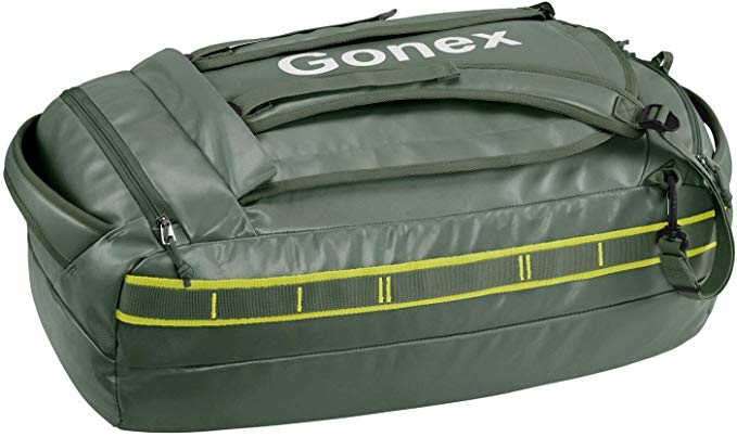 Gonex 40L 60L 80L Water Repellent Duffel Outdoor Heavy Duty Duffle Bag with Backpack Straps for Hiking Camping Travelling Cycling Skiing for Men Women