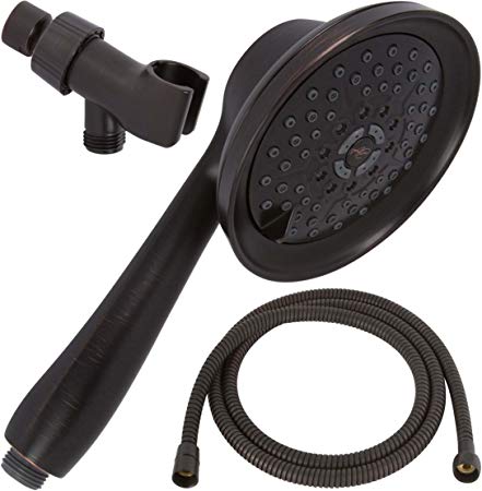 Shower Massager Handheld With Hose - Massage & Mist Hand Held Showerhead Kit - High Pressure Removable Head And Mount - Adjustable Massaging Rainfall Spray - Oil-Rubbed Bronze