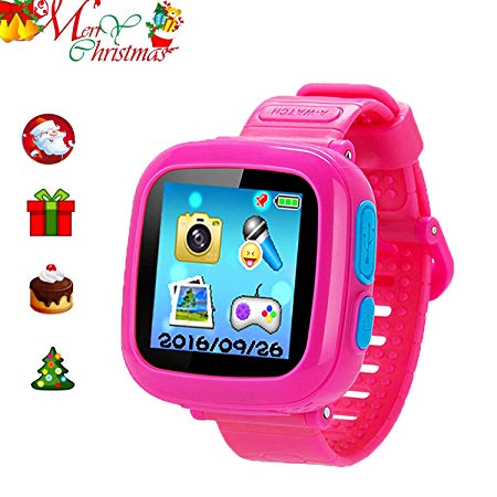 Kids Game Watch Smart Watch for Kids Children’s Birthday Gift with 1.5 “ Touch Screen and 10 Games, Children's Watch Pedometer Clock Smart Watch Kids Toys Boys Girls Gift. (Pink)