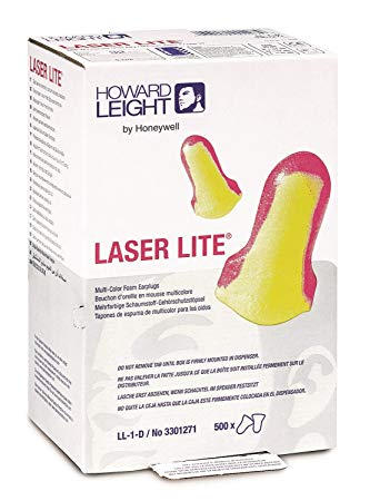 Howard Leight by Honeywell Laser Lite High Visibility Disposable Foam Earplug Refill for Leight Source 500 Dispenser, 500-Pairs (LL-1-D)