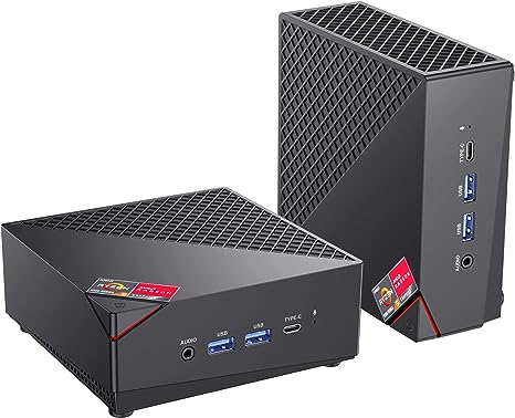 [Dual LAN] Mini PC, AMD Ryzen 5 5625U 16GB Dual Channel DDR4 512GB SSD, Mini Computers Windows 11 Pro, WiFi Bluetooth 4K Triple Display Mini Desktop Computers Gaming PC