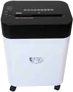 Royal Shredder Micro-Cut Paper Shredder, 14-Sheet, Black/White