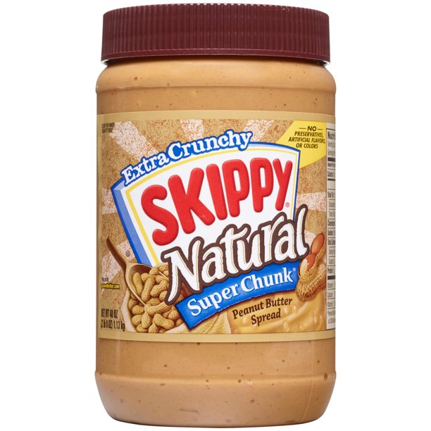 SKIPPY Natural Super Chunk Peanut Butter Spread, 40 Ounce