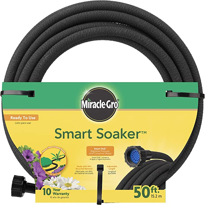 Miracle Gro SMG12828 50ft x 3/8in Soaker Hose, Black