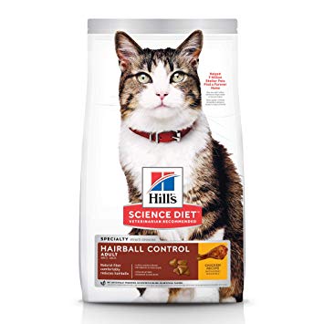 Hill's Science Diet Dry Cat Food, Adult, Hairball Control, Chicken Recipe