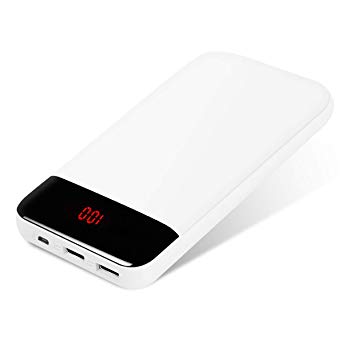 Portable Power Bank with High Capacity (20000mAh) LED Display Fast Charging Power Bank 2 USB Output Compatible with All Smart Phone, Tablets, Bluetooth Device and Others