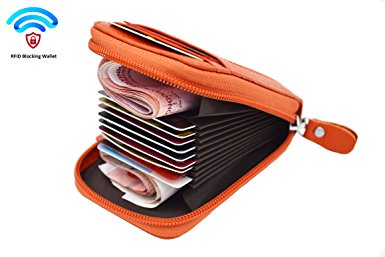 Freezx RFID Blocking Credit Card Holders Case Organizer Compact Wallet with ID Window