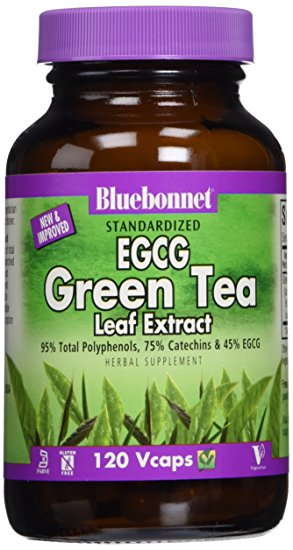 BlueBonnet EGCG Green Tea Leaf Extract Supplement, 120 Count