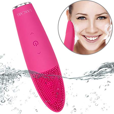 Sonic Face Brush, Laxcare Waterproof Facial Cleansing Brush with 7 Speeds Thermal Spa for Gentle Exfoliating Removing Blackhead