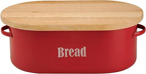 Typhoon Red Bread Box, 19-3/4 by 11 by 7-1/2-Inches