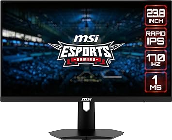 MSI G244F 24 Inch FHD Gaming Monitor - 1920 x 1080 IPS Panel, 170 Hz / 1ms, 122.88% sRGB Colour Gamut/Freesync Premium- DP 1.2a, HDMI2.0b CEC