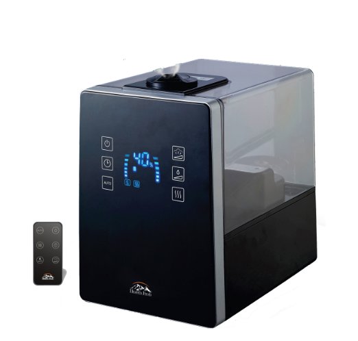 Heaven Fresh HF710-B Digital Ultrasonic Cool and Warm Mist Humidifier with Aroma Function Black