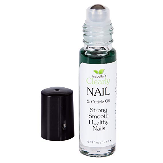 Isabella’s Clearly NAIL - Best Natural Nail & Cuticle Oil. Moisturize Dry Cuticles, Treat Brittle Cracked Nails. Strong, Smooth & Healthy. Vitamin E, Almond, Jojoba, Tansy, Myrrh, Anti-Fungal Tea Tree, 0.3 Oz