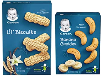 Gerber Graduates Banana Cookies & Vanilla Wheat Lil Biscuits Combo Pack