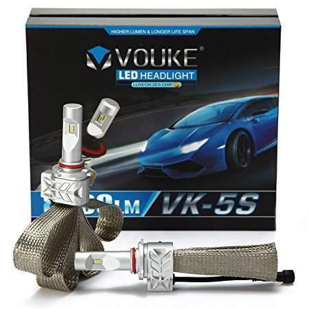VK-5S 9005 H10 9145 8000LM LED Headlight Conversion Kit, High beam headlamp, HID or Halogen Head light Replacement, 6500K Xenon White, 1 Pair