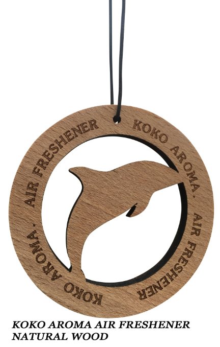 Pine Air Sanitizer Car Freshener and Odor Remover made from Natural Wood - Long Lasting Scent and Reusable by KOKO AROMA Pine 1 Pack