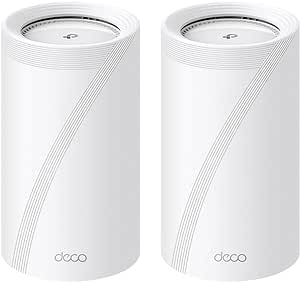 TP-Link Tri-Band WiFi 7 BE17000 Whole Home Mesh System (Deco BE75) | 8-Stream 17 Gbps | 1× 10G   3× 2.5G Ports Wired Backhaul, 6× High Gain Antennas | VPN, AI-Roaming, 4×4 MU-MIMO, HomeShield (2-Pack)