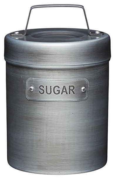 KitchenCraft Industrial Kitchen Vintage-Style Metal Sugar Container, 1 L (1.75 pts)
