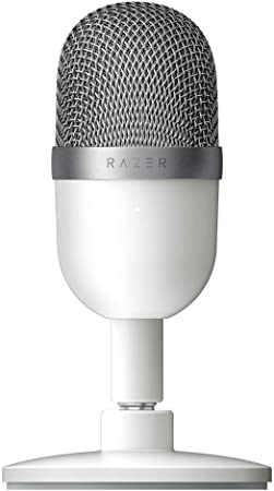 Razer Seiren Mini USB Streaming Microphone: Precise Supercardioid Pickup Pattern - Professional Recording Quality - Ultra-Compact Build - Heavy-Duty Tilting Stand - Shock Resistant - Mercury White