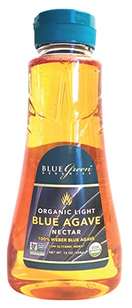 Blue Green Agave Organic Nectar, Light Blue, 16 Ounce