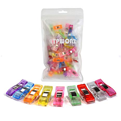ATPWONZ 60pcs Wonder Clips Sewing Clips for Binding Quilting Crafting