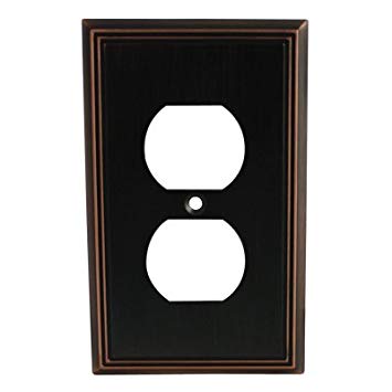 Cosmas 65049-ORB Oil Rubbed Bronze Single Duplex Electrical Outlet Wall Plate/Cover