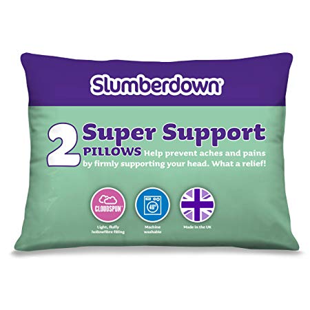 Slumberdown Super Support Pillow Pair, White