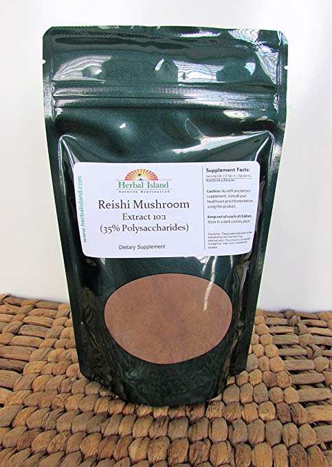 Reishi Mushroom Extract 10:1 Powder 1 Kilo or 2.2 LB 35% Polysaccharides Ganoderma lucidum