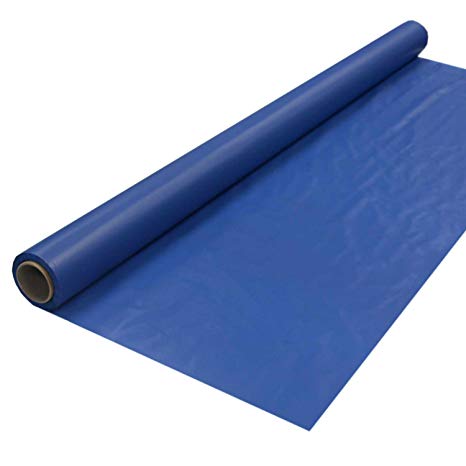 Party Essentials Plastic Banquet Table Roll Available in 27 Colors, 40" x 100', Navy Blue