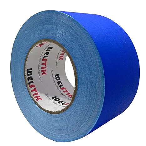 WELSTIK Gaffer Tape Blue,3" X 60 Yards,Heavy Duty Gaffers Floor Tape Matte Finish for Film Schools, Broadcasting Classes, Box-Sealing, Multipurpose,Non-Reflective Easy to Rip