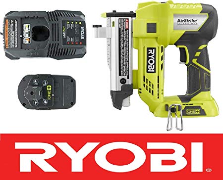 Ryobi One  Plus 18 Volt Air Strike 23 Gauge 1-3/8in Cordless Headless Pin Nailer P318, Battery and Charger Combo Kit (Bulk Packaged) (Renewed)