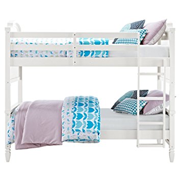 Dorel Living Vivienne Over Bunk Bed, Twin, White