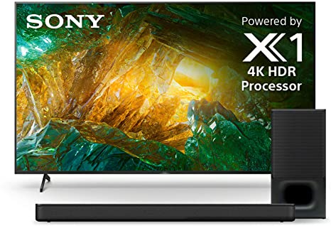 Sony X800H 75 Inch TV: 4K Ultra HD Smart LED TV with HDR and Alexa Compatibility - 2020 Model & Soundbar with Wireless Subwoofer