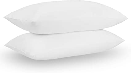 Acanva Basic Bed Pillow Soft Rest Cushion Stuffer for Sleeping, Queen 20" x 30"-2P, White 2 Pack