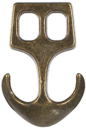 Paracord Planet Two Hole Clasps – Hook & Anchor Clasps (10 Pack, Anchor, Bronze)
