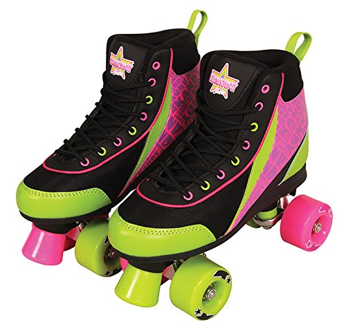 Kandy Skates Delish Black, Lime Green, & Pink Roller Skates