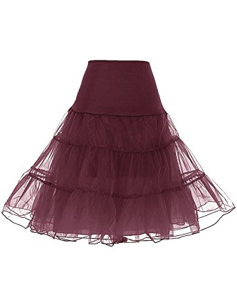 Dresstells Women's Vintage Rockabilly Petticoat Skirt Tutu 1950s Underskirt