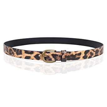 Leopard Print Leather Belt for Women Plus Size for Jeans Christmas Gift Belt