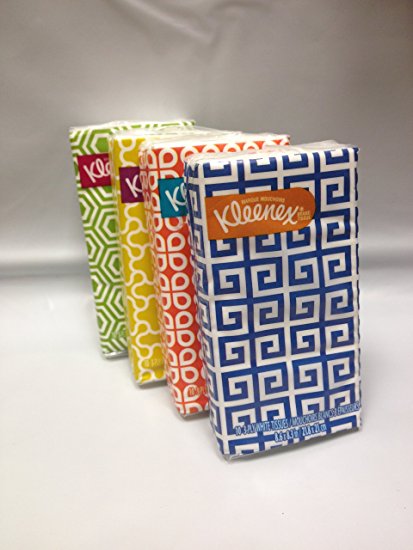 Kleenex® 3-Ply Pocket Packs Facial Tissues (4 packs of 10 tissues)