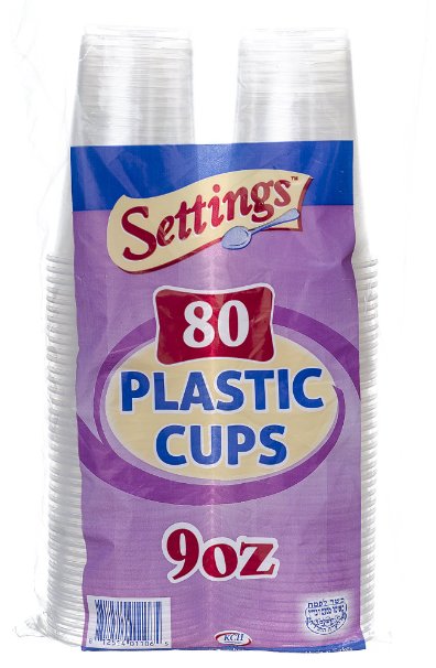 Settings 9oz Clear Plastic Disposable Cups 80 Count