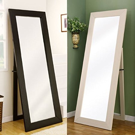 Toby Contemporary Style White Finsh Floor Mirror