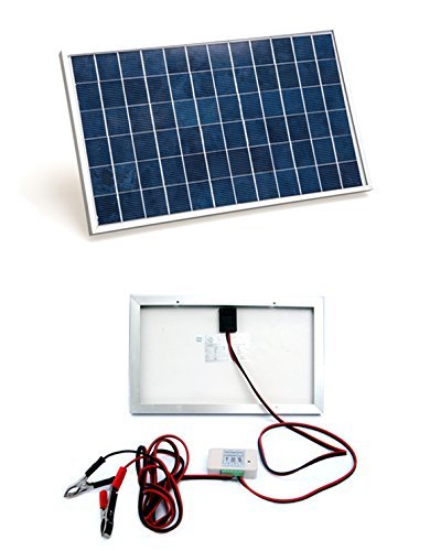 ECO-WORTHY 10W PV Polycrystalline Solar Panel System kit W/ 3A Charge Controller & 30A Battery Clips