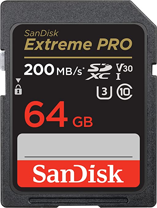 SanDisk 64GB Extreme PRO SDXC UHS-I Memory Card - C10, U3, V30, 4K UHD, SD Card - SDSDXXU-064G-GN4IN