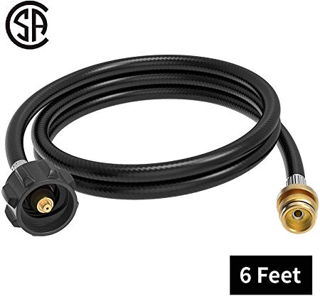 Kohree 6 ft Propane Adapter Hose for Weber Q1200,1000 Gas Grill Stove,1lb to 20lb Propane Converter Kit for QCC1/Type1 Tank Connect to 1 lb Small Appliances to 20 lb Propane Tank